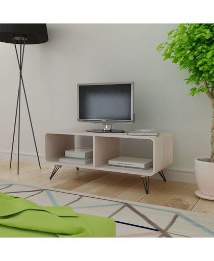 Tv-meubel 90x39x38,5 cm hout grijs