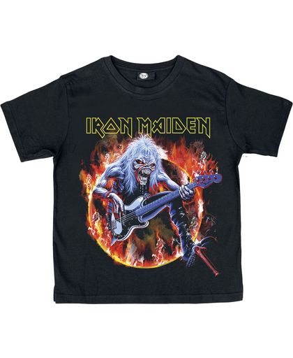 Iron Maiden Eddie Bass Kindershirt zwart