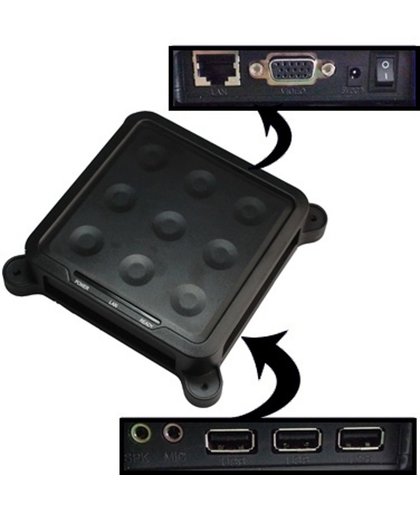 Net Computer (TS660) Multi-User Netwerk Computer Terminal, ondersteunt Microfoon / volledige scherm film weergave / 3 USB Poorten
