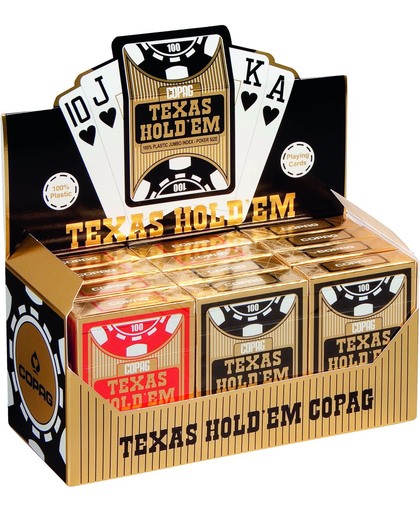 Copag Texas Hold'em Gold Plastic Pokerkaarten - Jumbo Index - Display