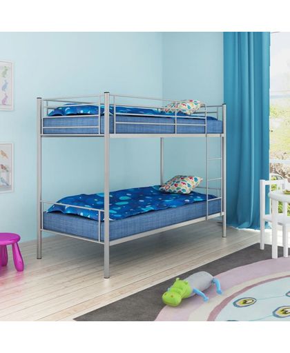 vidaXL Children's Bunk Bed Frame 200x90 cm Metal Grey