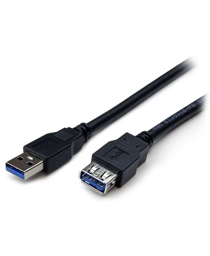 StarTech.com 2 m zwarte SuperSpeed USB 3.0 verlengkabel A naar A M/F USB-kabel