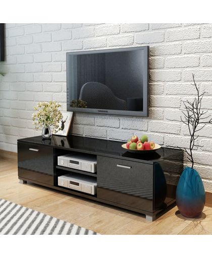 TV-Meubel 140x40,3x34,7 cm hoogglans zwart