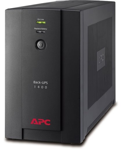 APC Back- 1400VA noodstroomvoeding 4x stopcontact, USB UPS