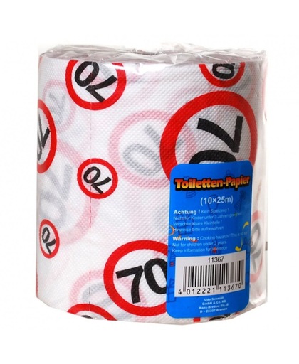 Toiletpapier voor een 70 jarige