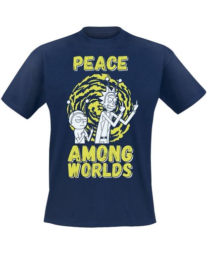 Rick And Morty Peace Among Worlds T-shirt navy