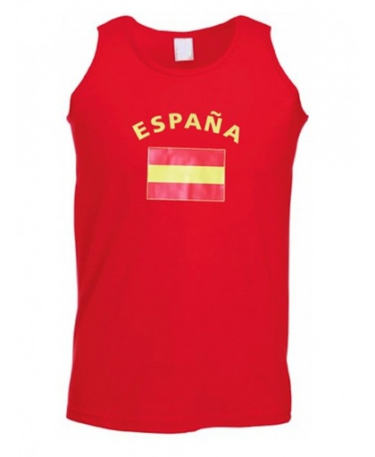 Rood heren singlet vlag Espana M