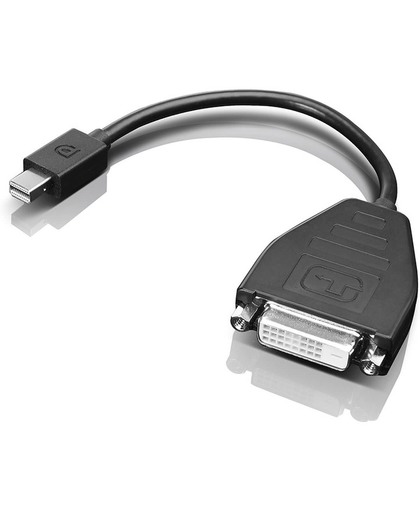 Lenovo 0B47090 Mini-DisplayPort SL-DVI Zwart kabeladapter/verloopstukje