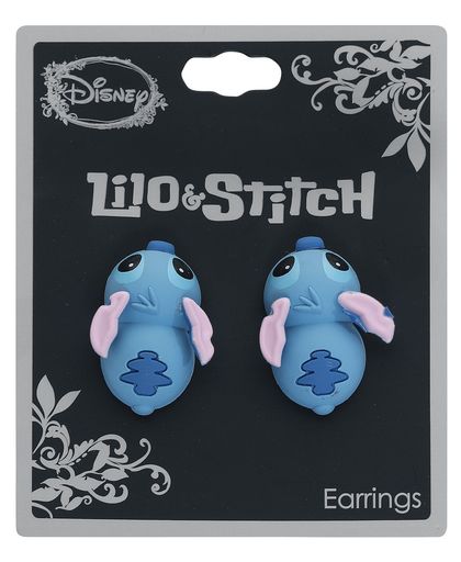 Lilo & Stitch Biting Stitch Oorstekers, per paar blauw