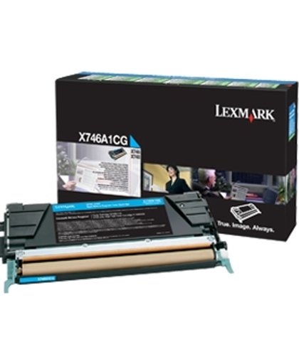 Lexmark X746A1CG tonercartridge Lasertoner 7000 pagina's Cyaan