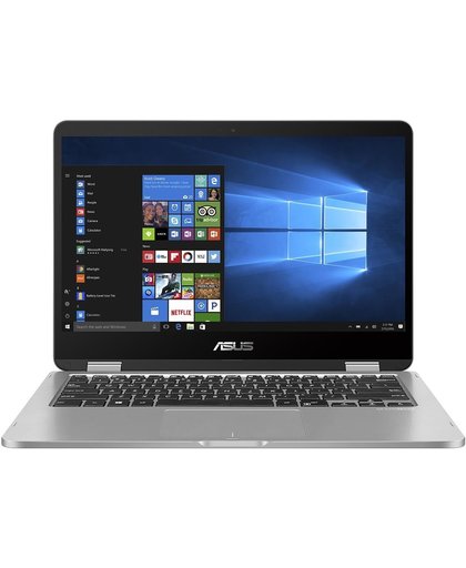 ASUS VivoBook Flip TP401NA-EC005T Grijs Hybride (2-in-1) 35,6 cm (14") 1920 x 1080 Pixels Touchscreen 1,10 GHz Intel® Pentium® N4200
