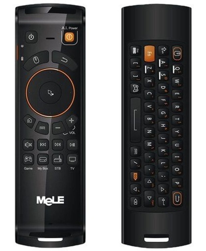 Mele F10 Deluxe 2.4GHz Fly Air Mouse draadloos QWERTY toetsenbord afstands bediening met IR Leerfunctie voor Android TV Box / Notebook / PC & MAC