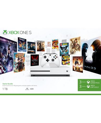 Xbox One S Console met 3 mnd Game Pass en 3 mnd Xbox Live - 1TB