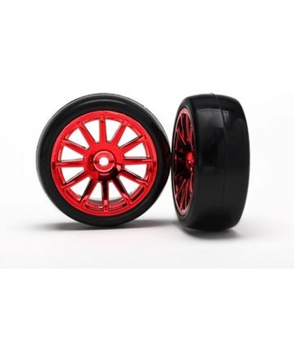 12-Sp Red Wheels, Slick Tires Tires & Wh