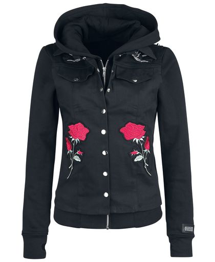 Vixxsin Roosa Rose Jacket Girls jas zwart