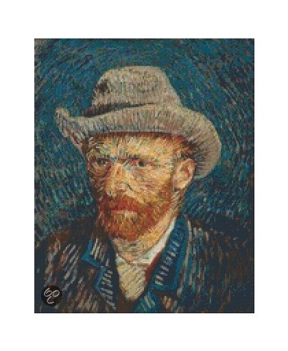 Selfportrait Vincent van Gogh Pixel Mosaic