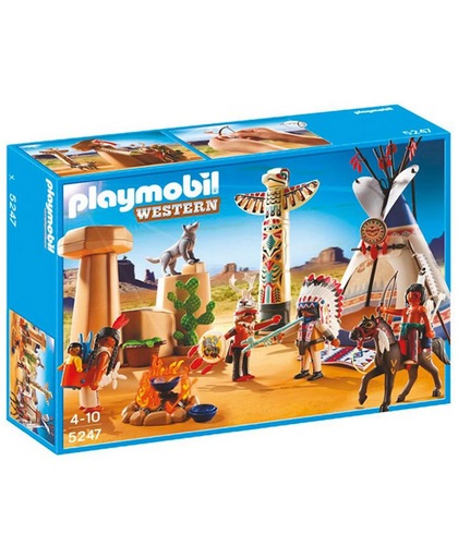 Playmobil Indianendorp met Tipi en Totempaal - 5247