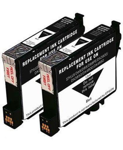 Epson T0611 inktcartridge dubbelpak zwart (huismerk)