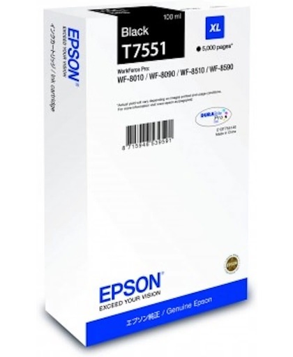 Epson T7551 inktcartridge Zwart