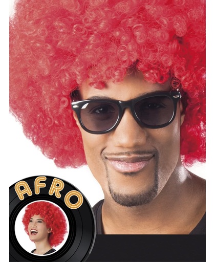 12 stuks: Pruik Afro - rood