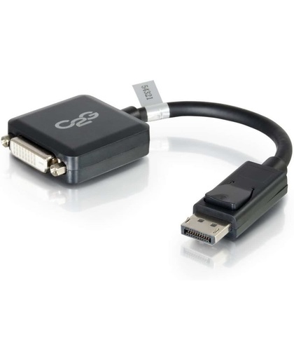C2G 20cm DisplayPort M / DVI F kabeladapter/verloopstukje DVI-D Zwart