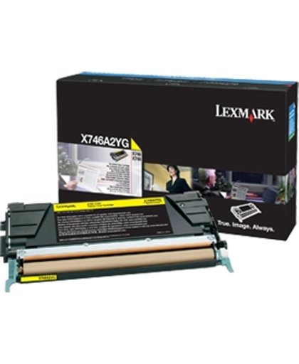 Lexmark X746A2YG Lasertoner 7000pagina's Geel tonercartridge