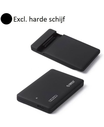 Orico - Behuizing voor 2,5 inch Harde Schijf - SATA - HDD/SSD - USB 3.0 - Zwart