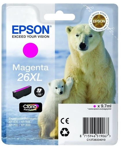 Epson C13T26334022 inktcartridge Magenta 9,7 ml 700 pagina's