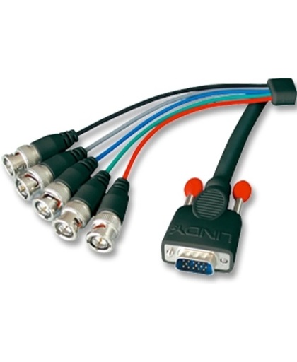 Lindy 1.8m VGA Cable 1.8m VGA (D-Sub) 5 x BNC Zwart