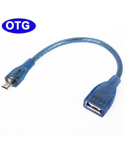 micro USB otg Kabel voor samsung galaxy tab / tab 2 / tab 3 / tab 4 / tab s / tab pro , note / note 2 / note 4 / note 10.1, s 2 / s 3 / s 4, lengte: 30cm(blauw)