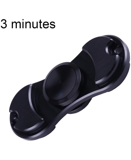 Fidget Spinner Toy Stress rooducer Anti-Anxiety Toy voor Children en Adults, 3 Minutes Rotation Time, Small Steel Beads Bearing + Zinc Alloy materiaal, Two Leaves(zwart)