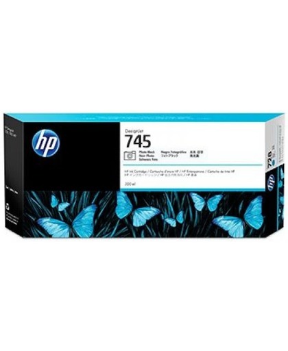HP 745 zwarte DesignJet fotoinktcartridge, 300 ml inktcartridge