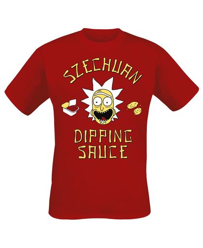 Rick And Morty Szechuan Dipping Sauce T-shirt rood