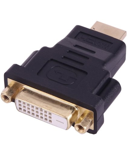 Vergulde HDMI 19 Pin mannetje naar DVI 24+1 Pin vrouwtje Adapter