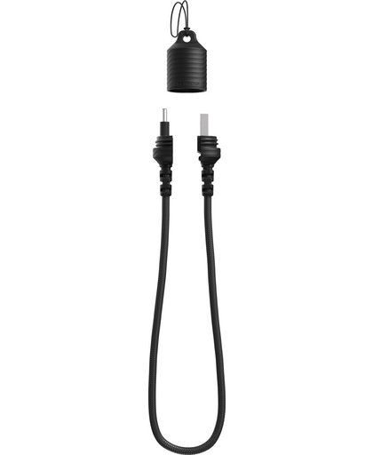 LifeProof LIFEACT&Iacute;V 0.38m USB A USB C Mannelijk Mannelijk Zwart USB-kabel