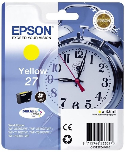 Epson C13T27044022 inktcartridge Geel 3,6 ml 300 pagina's