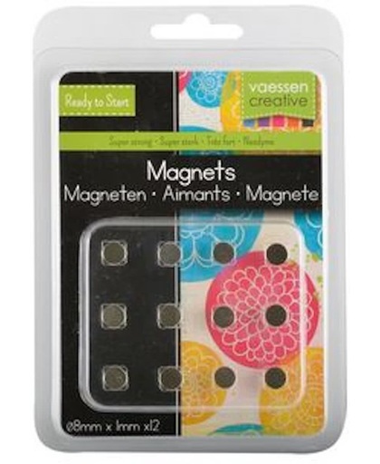 Ronde magneetjes 8 mm, 12 stuks