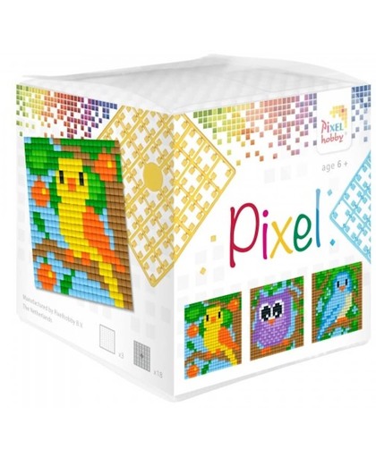 Pixel kubus Vogels