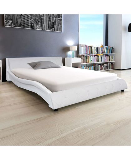 vidaXL Bed Frame Artificial Leather 5FT King Size/150x200 cm White