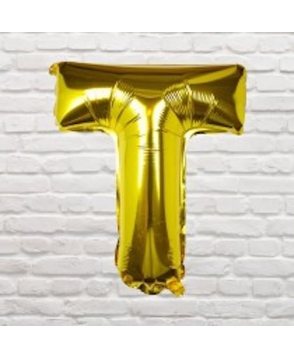 Balloon - Gold Foil Letter - T