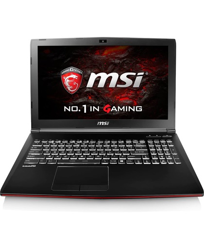 MSI Gaming GP62MVR 6RF(Leopard Pro)-233NL Zwart Notebook 39,6 cm (15.6") 1920 x 1080 Pixels 2,6 GHz Zesde generatie Intel® Core™ i7 I7-6700HQ