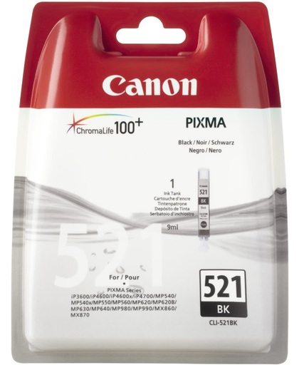 Canon Cli-521bk - Inktcartridge / Zwart