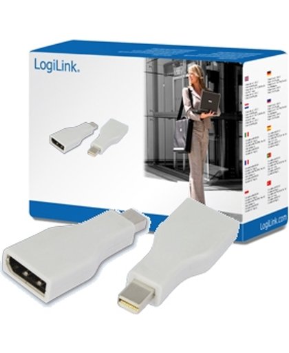 LogiLink Mini DisplayPort / DisplayPort Adapter Mini DisplayPort M Display Port FM Grijs kabeladapter/verloopstukje