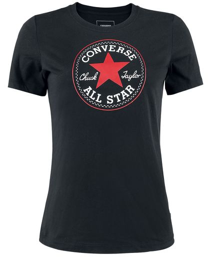Converse Core Solid Chuck Patch Crew Girls shirt zwart