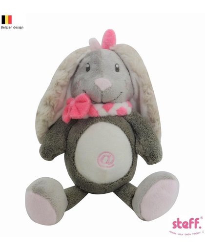 Steff konijntje "Rabbit" knuffel 15 cm roze met muziek