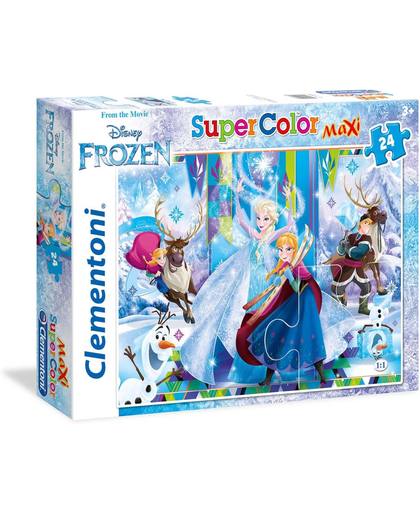 Clementoni Maxi Puzzel Disney Frozen, 24st. Afmeting artikel: 68 x 48 cm