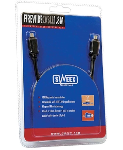 Sweex Firewire Cable 6P/6P 3M 3m firewire-kabel