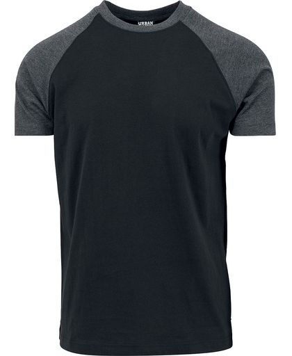 Urban Classics Raglan Contrast Tee T-shirt zwart-antraciet