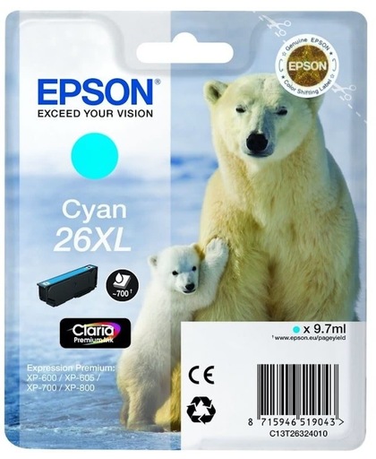 Epson C13T26324022 inktcartridge Cyaan 9,7 ml 700 pagina's