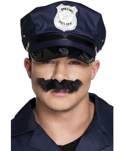 Snor Zwart Politieman